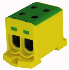 BPZ-KC-2/95PE-ALU Svorkovnice 2-pól 95mm2 500A Cu/440A Al žluto/zelená (PE)