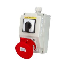 Zásuvková krabice se spínačem 0-1 IP44 1x400V/32A/5 FAMATEL SB005
