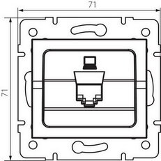 Datová zásuvka LOGI RJ45Cat 6, černá matná, KANLUX 33594