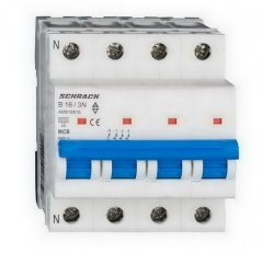 Instalační jistič AMPARO 6kA, B 16A, 3+N SCHRACK AM618816--