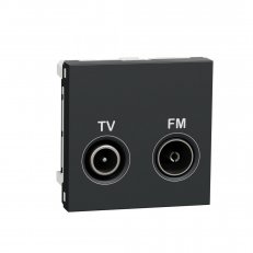 Unica Zásuvka TV/R průběžná 1,5 dB, 2M, Antracit SCHNEIDER NU345354