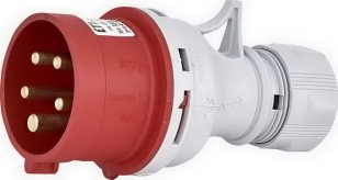 Průmyslová vidlice na pohyblivý přívod 3F IP44 16A 400V 3p+N+PE ETI 004482018