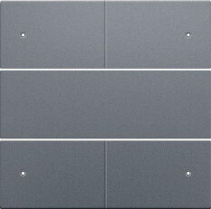 Středový kryt 4xbezpot.tlačítko 24V+LED-ALU STEEL GREY NIKO 220-40150