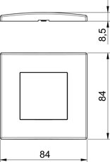 OBO AR45-F1 SWGR Krycí rámeček Modul 45 1 násobný 84x84mm černošedá RAL 7021