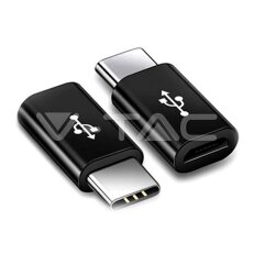 Micro USB To Type C Adaptor Black , VT-5149 V-TAC SKU8471