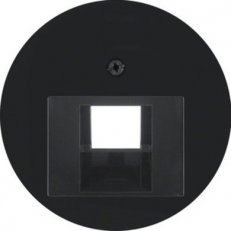 Centrální díl, pro zásuvku datovou 1x RJ45, R.x/serie 1930/R.classic, černá lesk