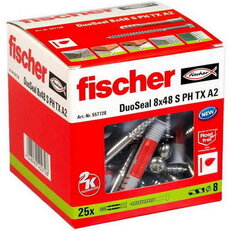 Voděnepropustná hmoždinka DuoSeal 8x48 S se šroubem A2 FISCHER 557728