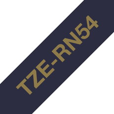 Páska BROTHER TZe-RN54 námořní modrá/zlatá (24mm, 4m, textilní)