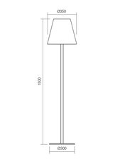 Stojací lampa PINO LA 1.5M E27 1X23W IP65 DG REDO 9978