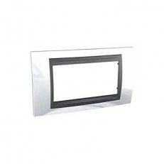 Unica Top Krycí rámeček čtyřmodulový, White/Grafit SCHNEIDER MGU66.104.292