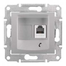Sedna Zásuvka telefonní 1xRJ11, Aluminium SCHNEIDER SDN4101160