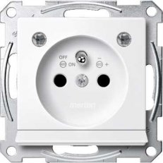 Merten Zásuvka 2P+E 250V s osvětlovacím LED modulem System M Active MTN2504-0325