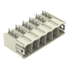 Konektor s pájecími piny THT pájecí kontakt 1,2x1,2 mm úhlové světle šedá 6pól.