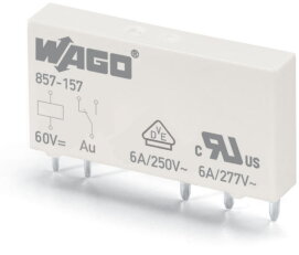 Základní relé vstupní jmenovité napětí DC 60 V 1 přepínací kontakt WAGO 857-157