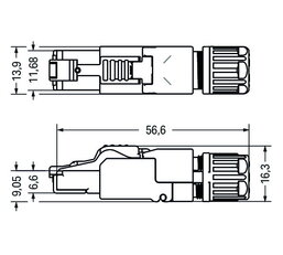 Konektor Ethernet RJ-45 Kat. 6A WAGO 750-978/000-021