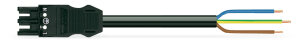 Konektor s připojovacím kabelem Cca černá 3pól. WAGO 771-9393/166-701