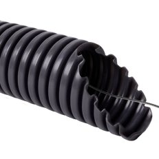 Ohebná trubka PVC SUPER MONOFLEX 16 mm s drátem, 33212, 750N/5cm, tmavě šedá.