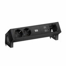 Bachman 902.965 DESK2 2xCEE7/3 1xUSB A&C 22W 1xCM 0,2m GST18 RAL9005