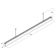 XUNO SYSTEM SURF./SUSP. LIGHT FITTING DA