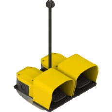 Dvojitý nožní spínač M20x1,5, plast, 1NO+1NC/1NO+1NC, žlutá PIZZATO PC2-148
