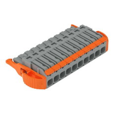 1vodičová pružinová svorkovnice, Páčka, Push-in CAGE CLAMP, Šedá