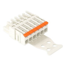 1vodičová pružinová svorkovnice, Páčka, Push-in CAGE CLAMP, Světle šedá
