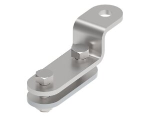 Držák pásky s montážním otvorem, páska 30mm, materiál Inox GROMTOR 281015