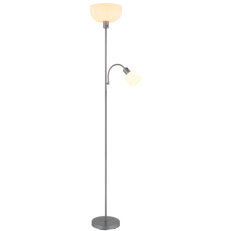 Stojací lampa HINTON stříbro 2x60/40W E27 IP20 GLOBO 59947