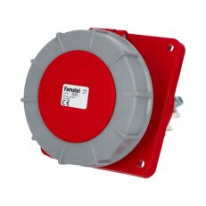 Vestavná zásuvka IP67/400V/125A/5P 6h, šikmá 10° FAMATEL 24338