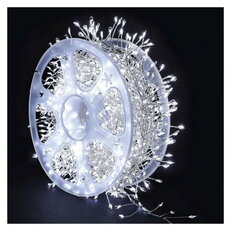 LED nano řetěz na cívce, stříbrný, 9,6m, venkovní, studená, časovač, EMOS D3FC02