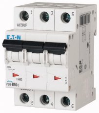 Jistič PL6-C50/3 char C, 3-pólový, 6kA, 50A EATON 286606