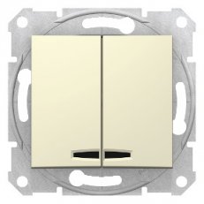 Sedna Přepínač sériový s orientační kontrolkou ř.5So Beige SCHNEIDER SDN0300347