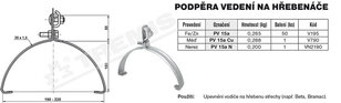 Podpěra vedení na hřebenáče PV 15a (FeZn) TREMIS V195