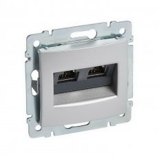 VALENA HLINÍKOVÁ ZÁSUVKA 2XRJ45 STP CAT.6A LEGRAND 770273