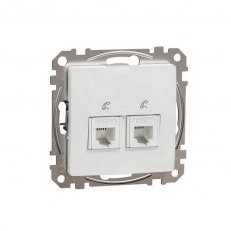 Sedna D/E Telefonní zásuvka 2xRJ11, Bílá SCHNEIDER SDD111492