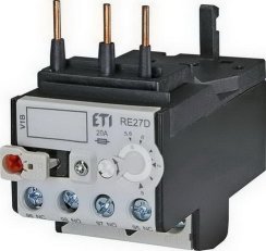 Nadproudové relé RE27D-8,0 1xNO+1xNC 5,6-8,0A pro CEM9-CEM25 ETI 004642408
