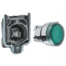 Schneider XB4BW33B1 Ovládač stiskací prosvětlený, zelený