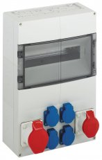 Zásuvková kombinace AKi 14-4S šedá IP44 IK08 300x450x142mm SPELSBERG 73914101