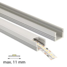 Přisazený hliníkový profil PP, 16x13 mm, matný difuzor, komplet, 2 m