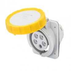 Zásuvka zapuštěná, 10° HP IP67 2P+E 16A 110V 4H žlutá GEWISS GW62224H
