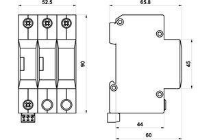 Svodič rázového přepětí HSA-440/2+1 S IT SPD typ 2+3 HAKEL 27577