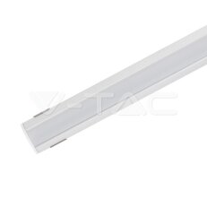 Aluminum Profil 2000 x 19 x19mm Milky, VT-8114 V-TAC SKU3356