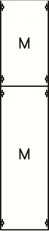 1M4A -montážní modul 250x1200mm s krytem