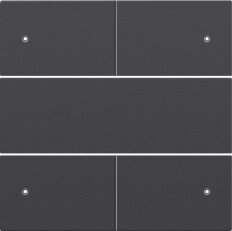 Středový kryt 4xbezpot.tlačítko 24V+LED-ANTHRACITE NIKO 122-40150