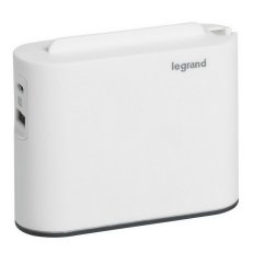 NABÍJECÍ ADAPTÉR 2X2P/USB A+C, BÍLÁ/TMAVĚ ŠEDÁ LEGRAND 049401