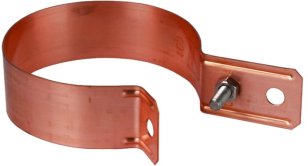 Třmen na okapovou rouru D 100mm, Cu s otvorem pro připojení D 11mm DEHN 420107