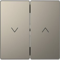 Kryt Merten D-Life pro žaluziový spínač/tlačítko kov Nikl SCHNEIDER MTN3855-6050