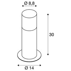 GRAFIT E27 30 Pole round, nástěnné přisazené svítidlo antracit SLV 1006180