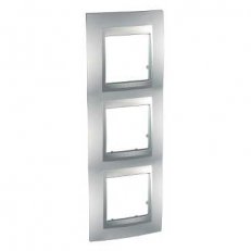 Unica Top Krycí rámeček trojnásobný vertikální, Aluminium SCHNEIDER MGU6.006V.30