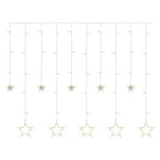 LED vánoční závěs hvězdy, 185x105 cm, vnitřní, teplá bílá EMOS DCGW12